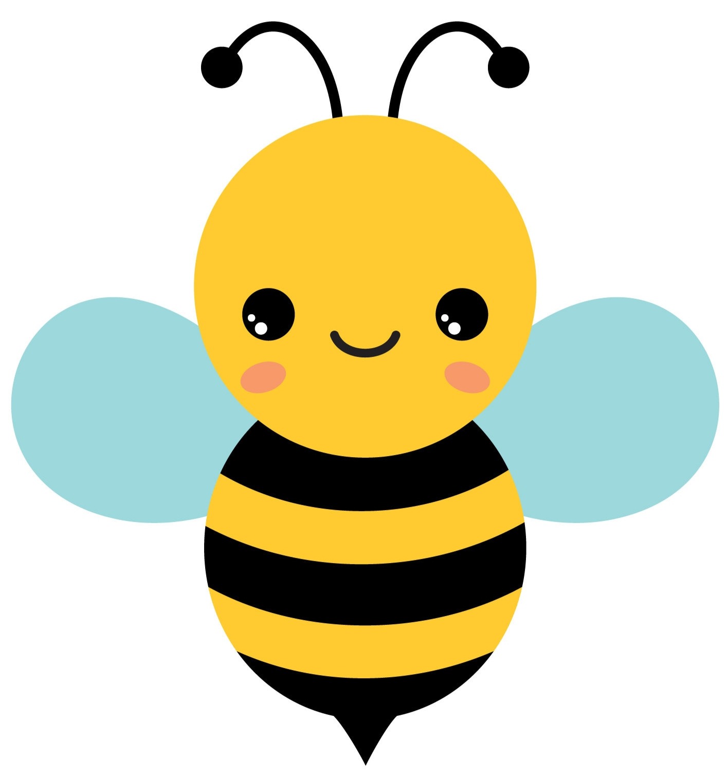 Bee single clipart. Bee graphic. Digital images, instant download.